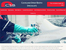 Tablet Screenshot of clevelandspraybooth.com